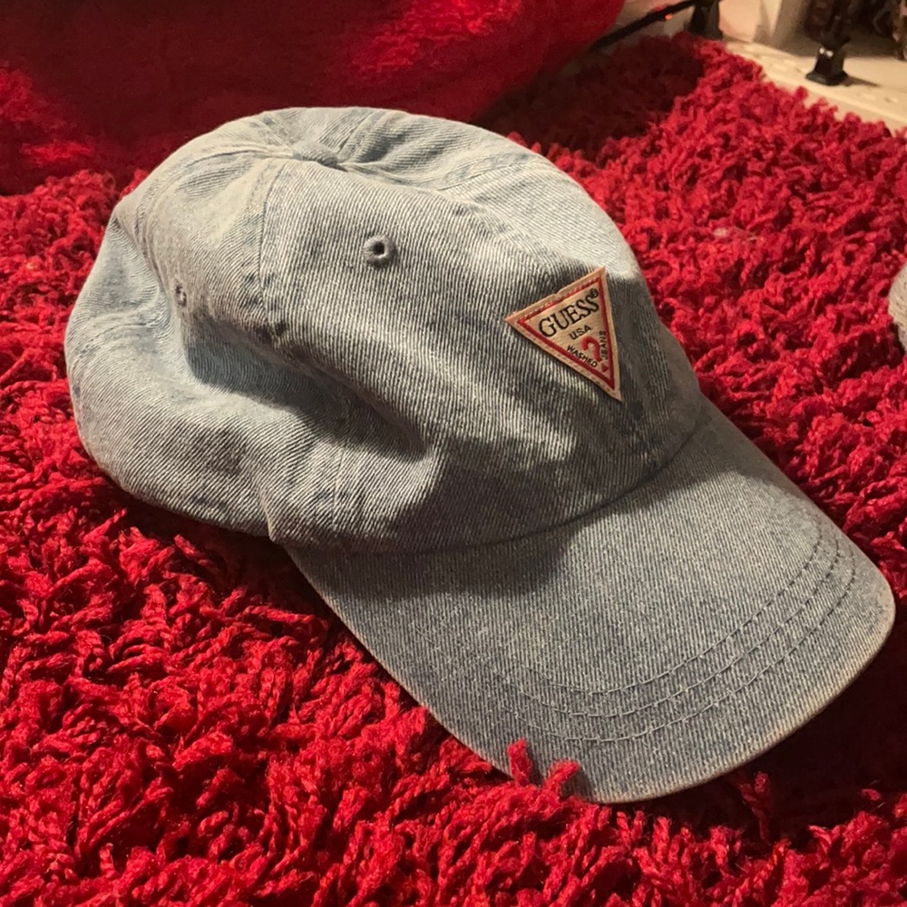 denim Guess brand baseball cap